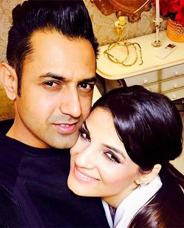 Gippy Grewal with his wife Ravneet Grewal