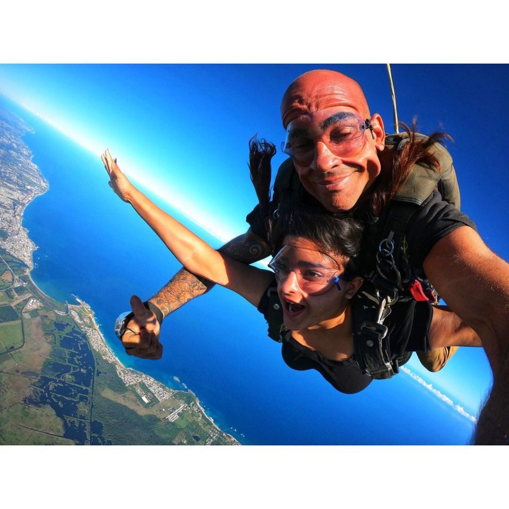 Vyjayanthi Adiga Sky Diving