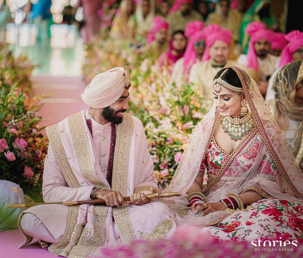 Sanjana Ganesan and Jasprit Bumrah Marriage Photo