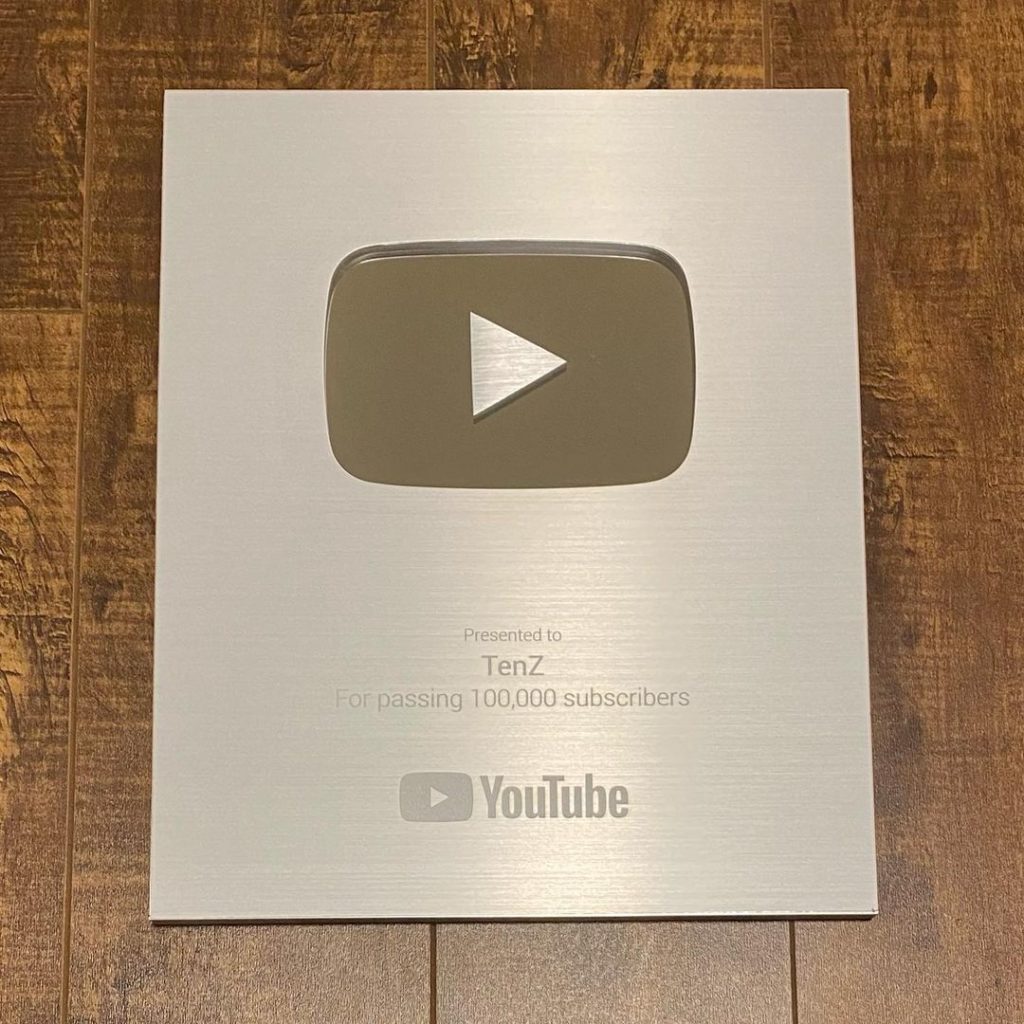 TenZ's Youtube Play Button