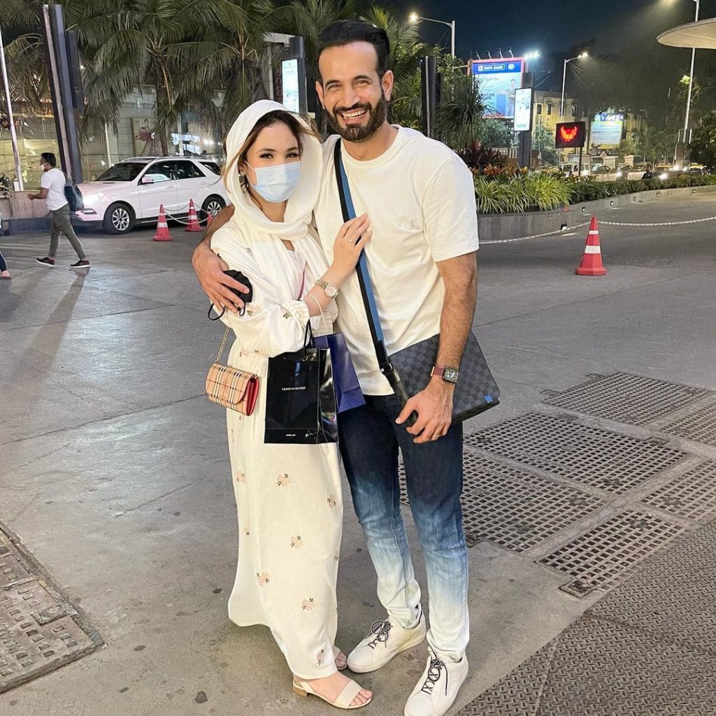 Safa Baig with Irfan Pathan on Wedding Aniversary